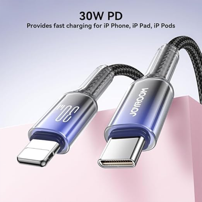 Joyroom S-A42 Crystal-Clear Series 30W Lightning Black