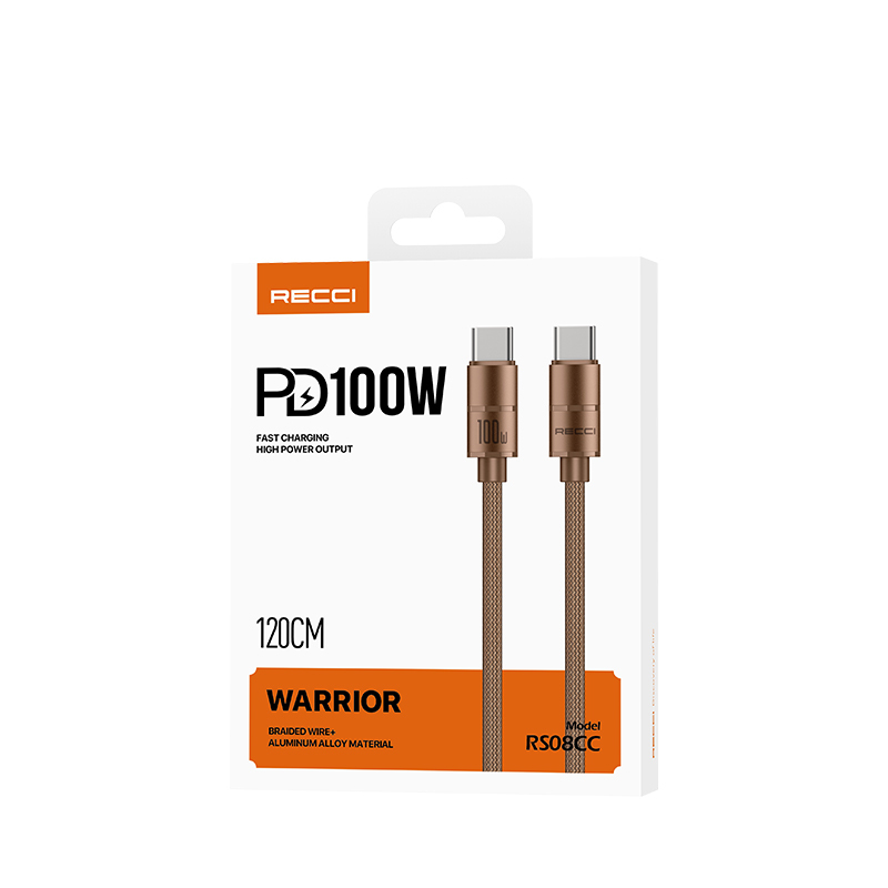 Recci RS08CC Warrior Series Type-C to Type-C 100W