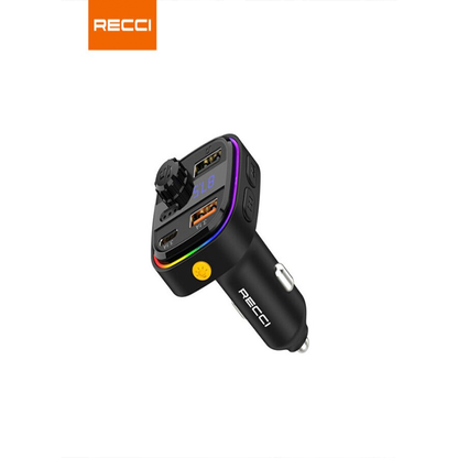 Recci RQ08 Car Charger + FM 15W +15W
