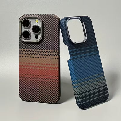 iPhone 16 Case, Ultra-Thin, Sunset Design, Premium Woven Protection