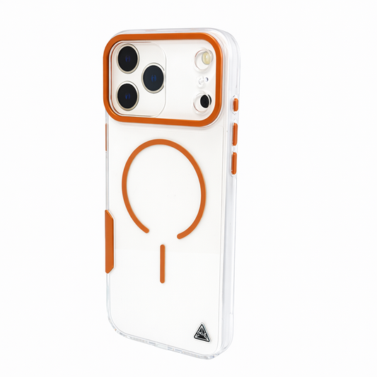 iPhone 17 Pro Max Case, Ultra-Thin, Transparent-Orange With MagSafe