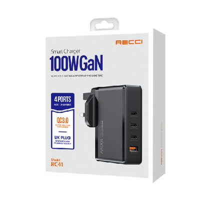 Recci RC41 100W GaN Smart  Charger