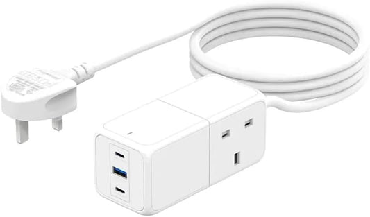 Recci RC48U Wall Charger, 3 Ports, 65W - White