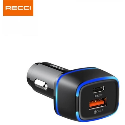 Recci Car Charger Dual Ports Output RQ02