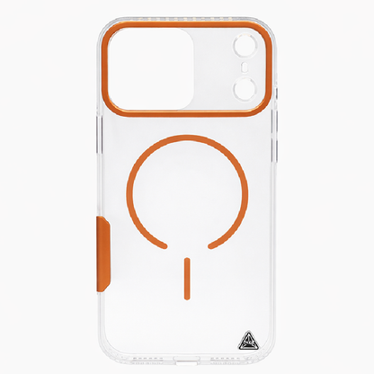iPhone 17 Pro Max Case,Transparent-Orange With MagSafe