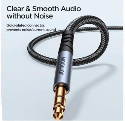 Joyroom SY-15A1 AUX Car Stereo Audio Cable 3.5mm Male to Male Plug Jack 1.5M - Black