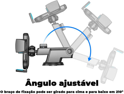 Joyroom JR-OK3 Suction Cup Car Phone Holder 360° Full Rotation, Compatible for 4-6.7 inch - Black