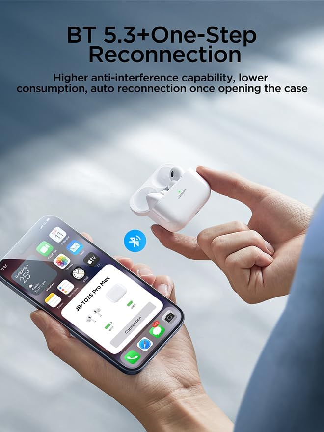 Joyroom JR-T03S PRO MAX Wireless Bluetooth Earphone Dual-core Chip
