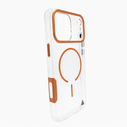 iPhone 17 Pro Max Case,Transparent-Orange With MagSafe