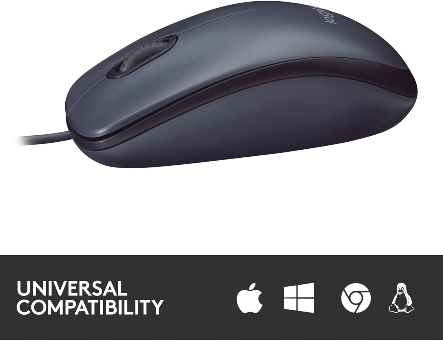 Logitech® Corded Mouse B100 - Business - USB - BLACK" )