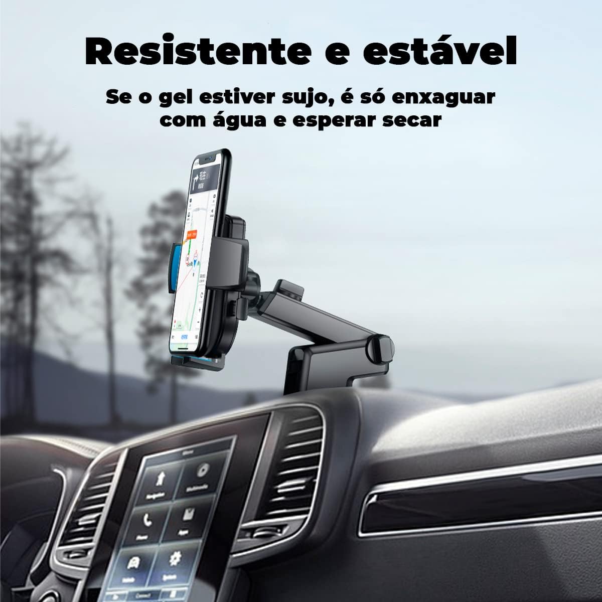 Joyroom JR-OK3 Suction Cup Car Phone Holder 360° Full Rotation, Compatible for 4-6.7 inch - Black