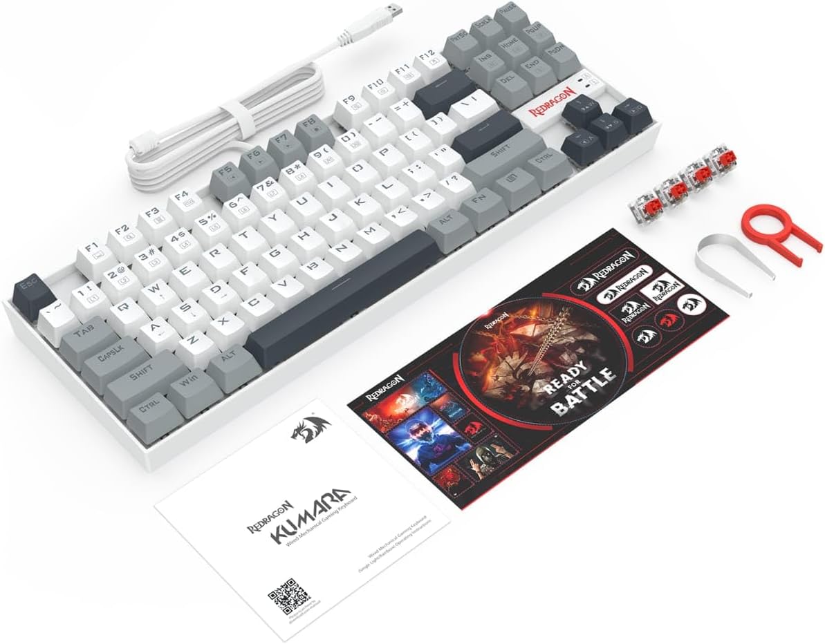 Redragon K552 WGL-R KUMAR Mechanical Gaming Keyboard RED Switches Rainbow LED