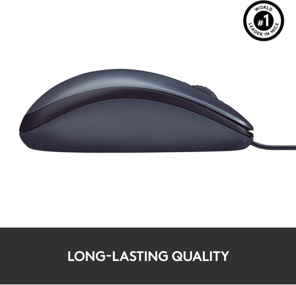 Logitech® Corded Mouse B100 - Business - USB - BLACK" )