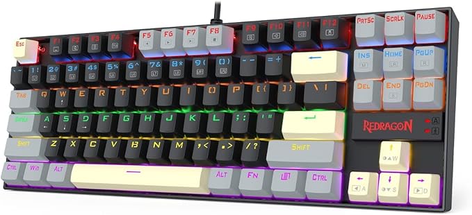 REDRAGON K552 LGY-R KUMARA Mechanical Gaming Keyboard- Red Switches  Rainbow LED