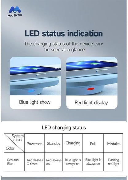 Majentik 15W Fast Wireless Charger Pad