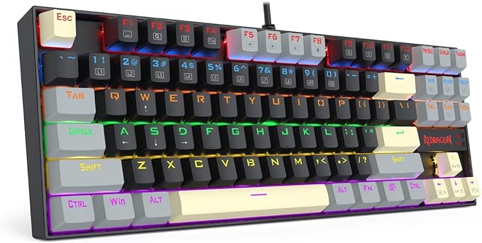 REDRAGON K552 LGY-R KUMARA Mechanical Gaming Keyboard- Red Switches  Rainbow LED