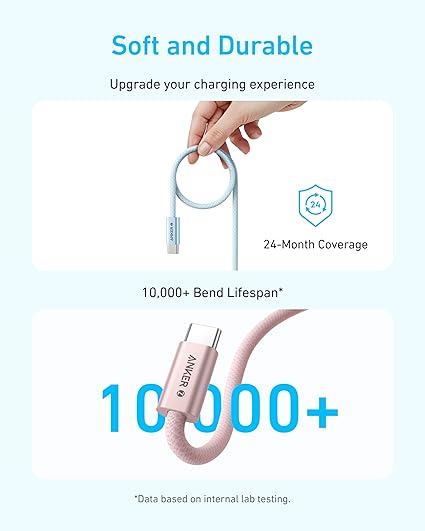 Anker Zolo USB C to USB C Cable,(240W) (6FT)