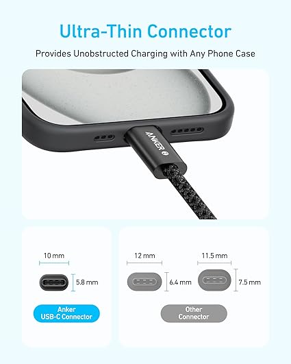Anker Zolo USB C to USB C Cable,(240W) (6FT)