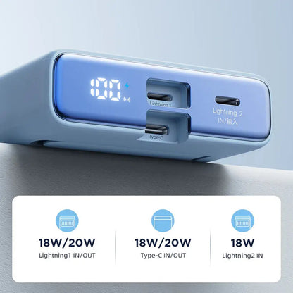 JOYROOM JR-PBM01 20W Power Bank 10000mAh with Built-in Cable&Kickstand