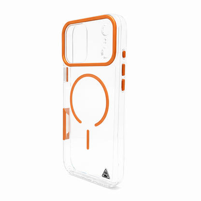 iPhone 17 Pro Max Case,Transparent-Orange With MagSafe