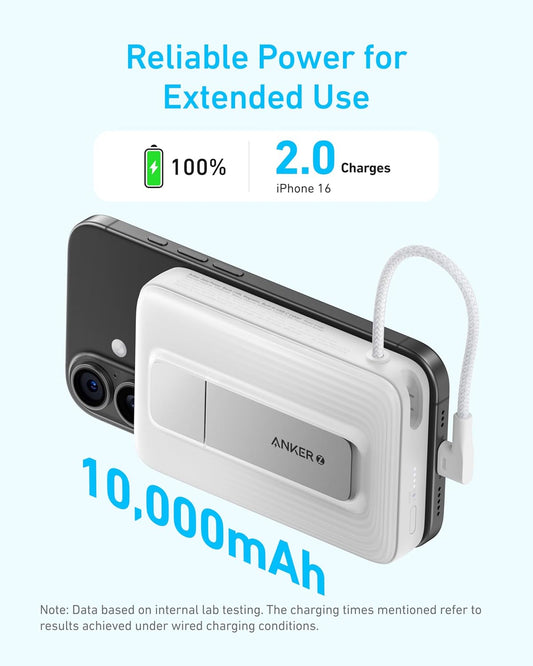 Anker Zolo Magnetic Power Bank, 10,000mAh with Stand