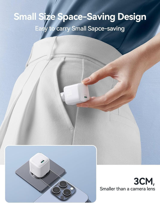 Joyroom JR-TCG08 PD 20W Fast Charging GaN Charger Mini Power Adapter, EU Plug - White|