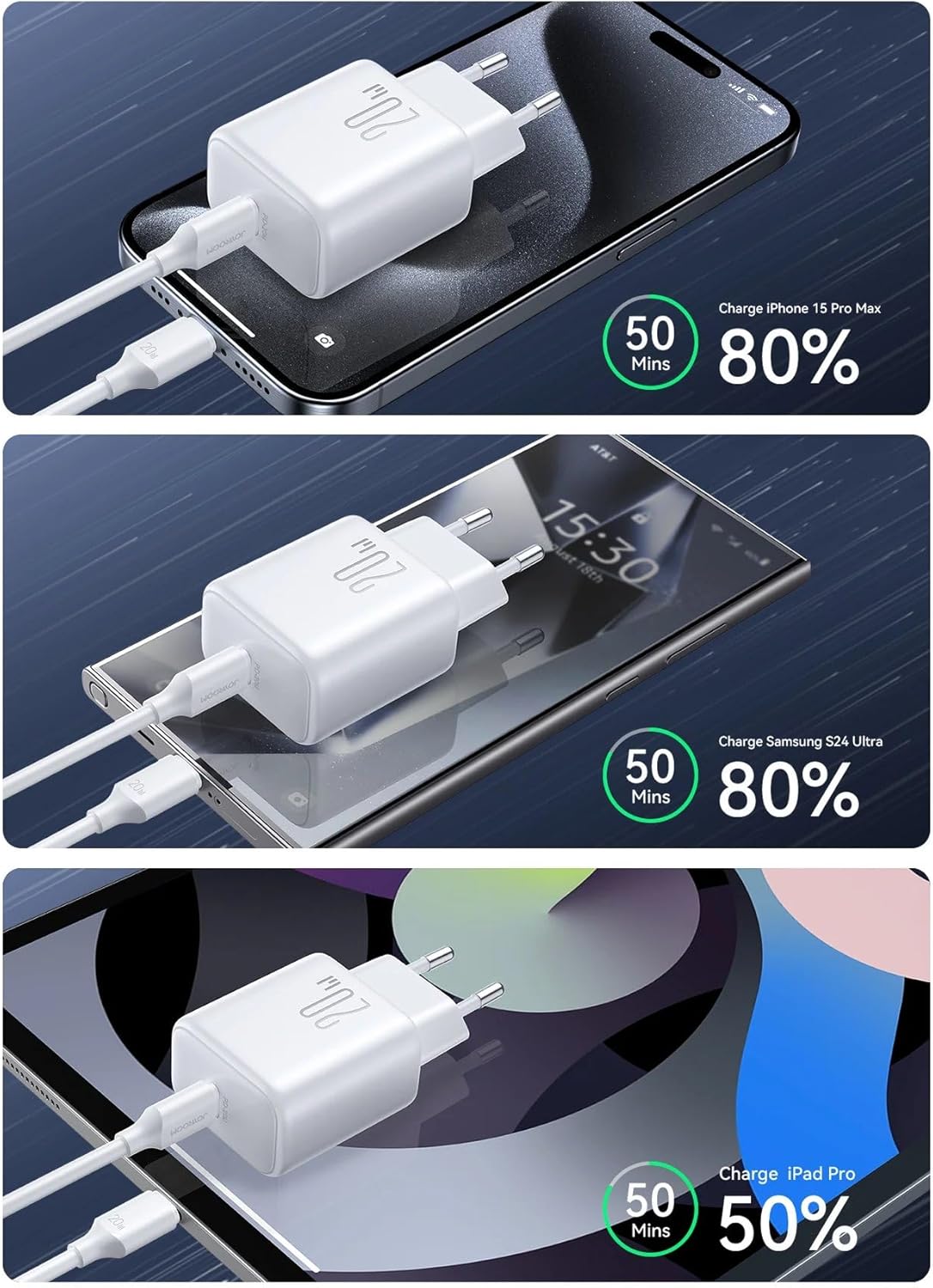Joyroom JR-TCF20 PD20W Charger, White