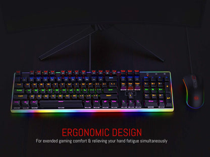 REDRAGON K577R Kali Gaming Mechanical Keyboard - Red Switches (Black)