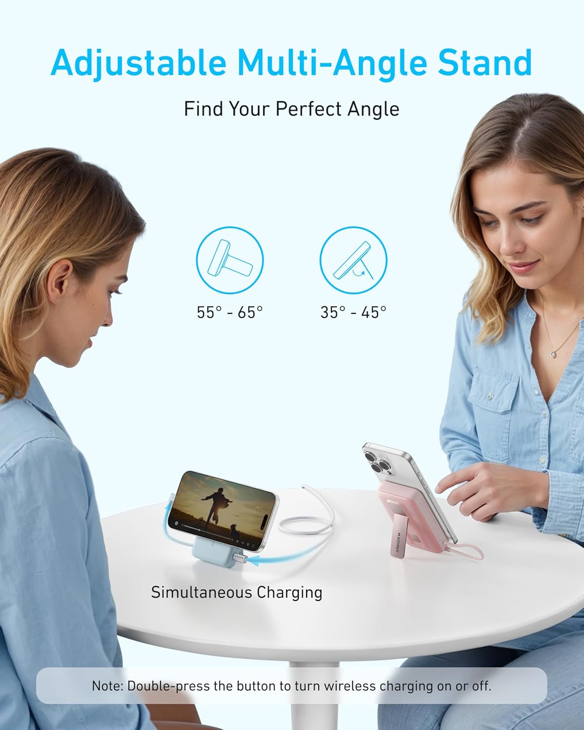 Anker Zolo Magnetic Power Bank, 10,000mAh with Stand
