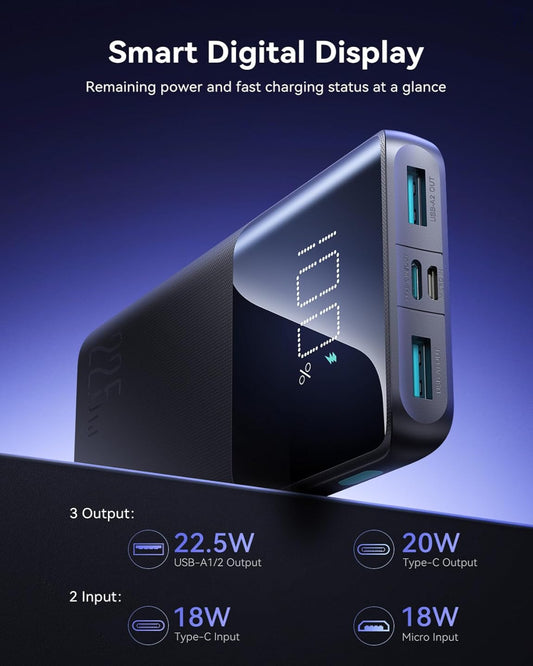 Joyroom JR-QP191 22.5W Power Bank 10000mAh With Large Digital Display