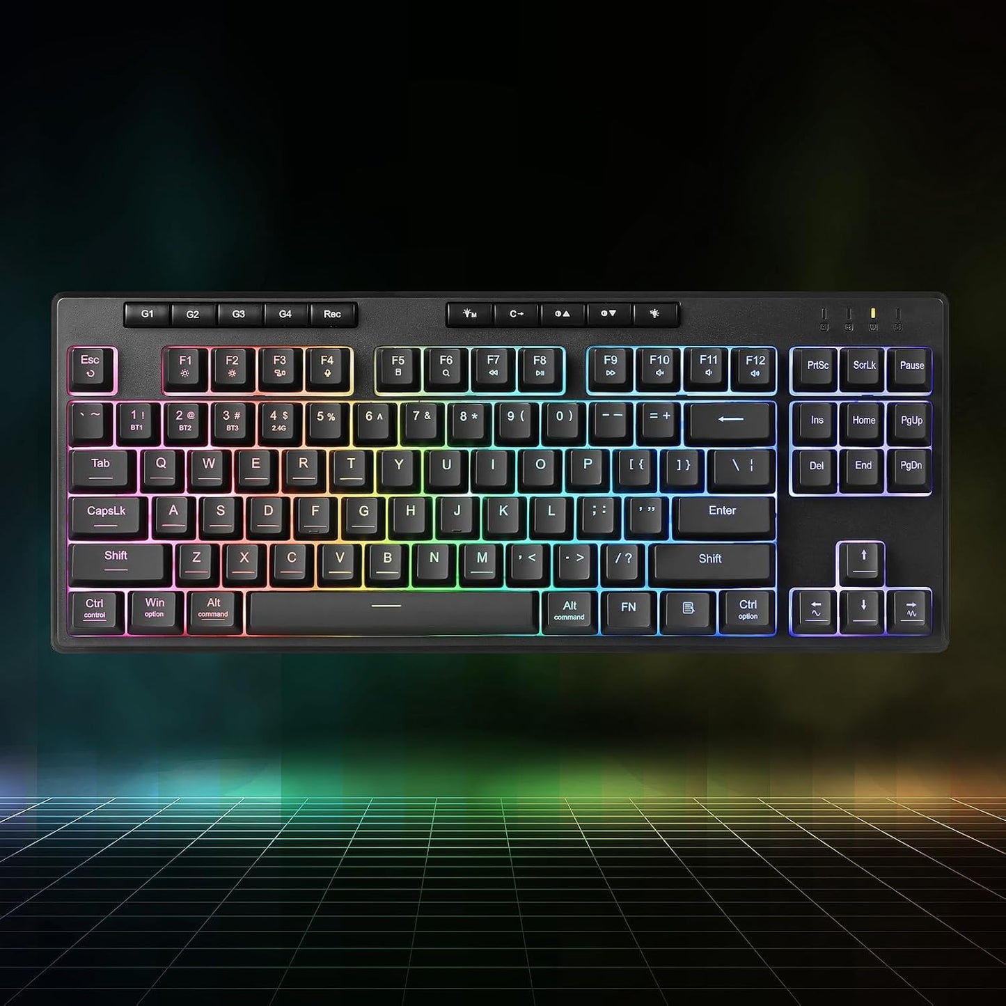 لوحة مفاتيح الألعاب اللاسلكية الغشائية REDRAGON K516 PRO Shiva TKL RGB ريد دراغون 