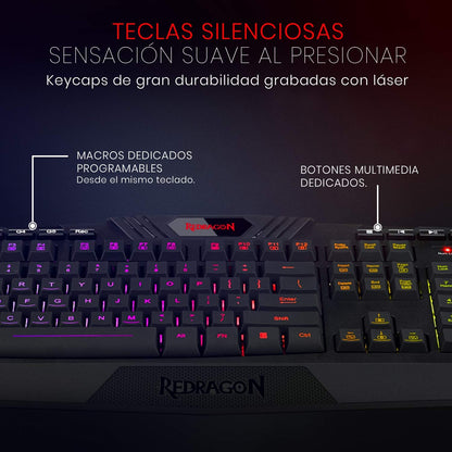 REDRAGON K503 Gamer Membrane Keyboard, Harpe Pro