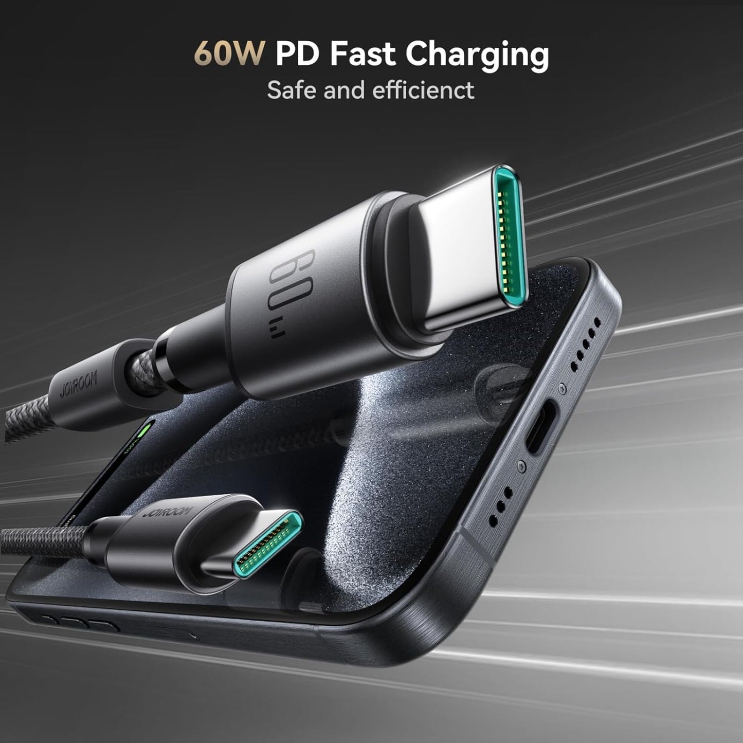 Joyroom Cable Charger Mobil PD Type-C To Type-C 60W S-A50 1.2M