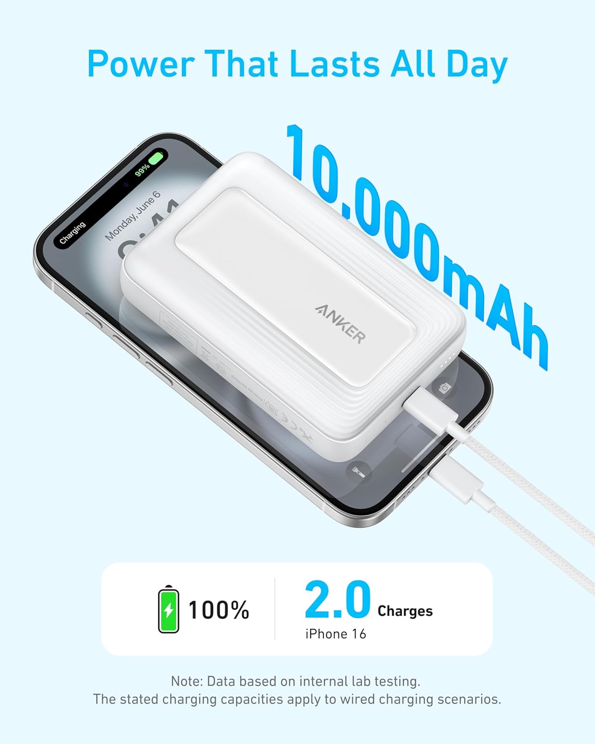 Anker Zolo Power Bank (10K, 30W Magnetic Wireless)