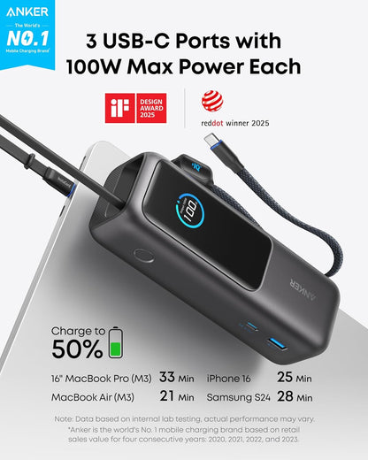 Anker Power Bank 25K mAh, 165W