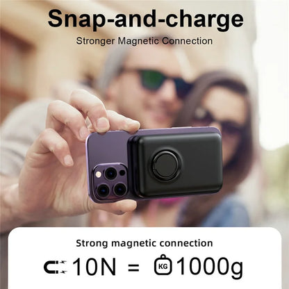 Joyroom JR-W050 20W Magnetic Suction Ring Holder Wireless Charging Power Bank 10000mAh