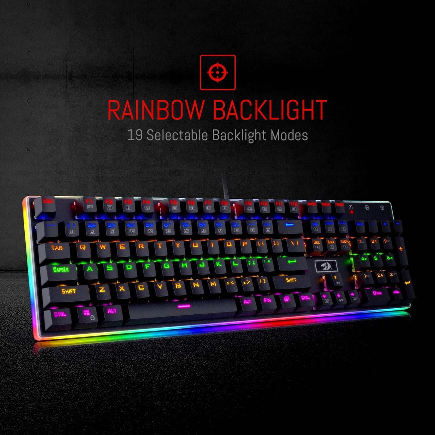 REDRAGON K577R Kali Gaming Mechanical Keyboard - Red Switches (Black)