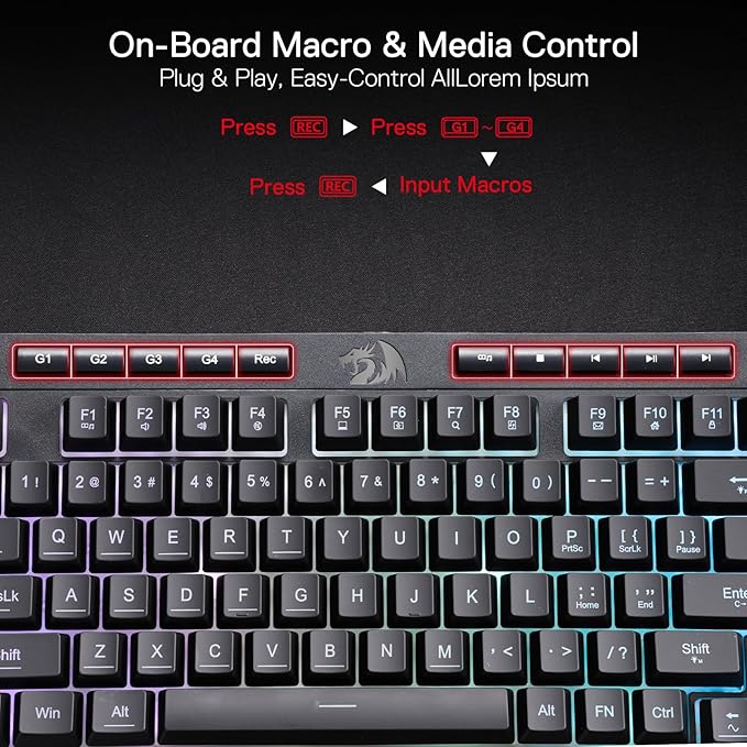 REDRAGON K515 SHIVA RGB Membrane Gaming Keyboard