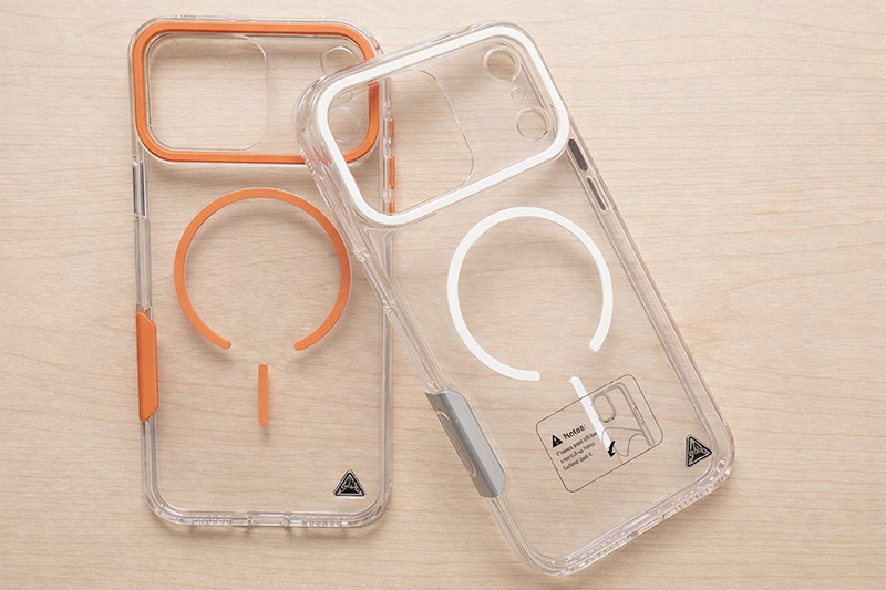 iPhone 17 Pro Max Case,Transparent-Orange With MagSafe