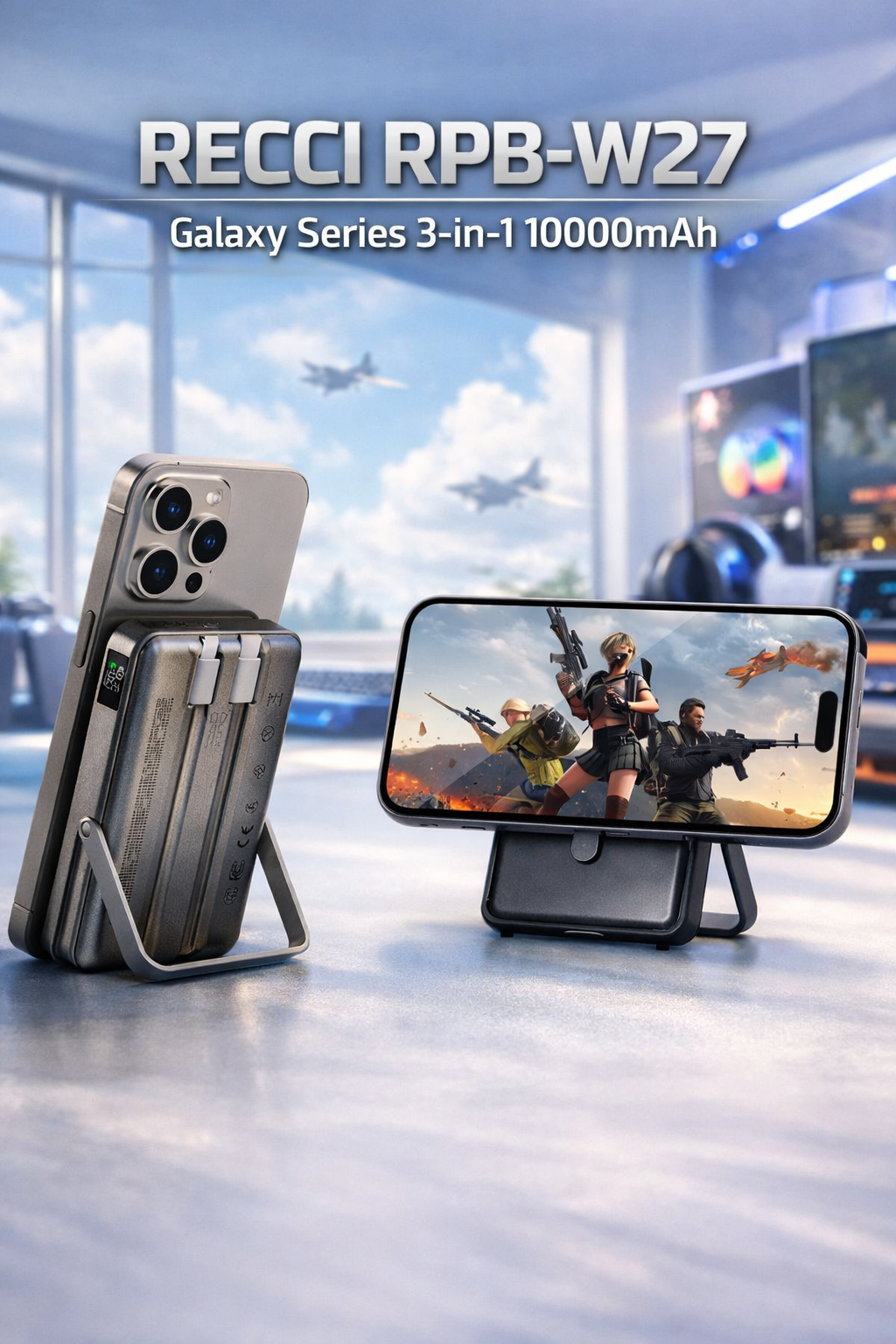 RECCI RPB-W27 Galaxy Series 3-in-1 10000mAh