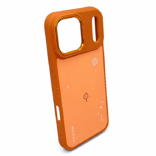 iPhone 17 Pro Max Case, Ultra-Thin, Orange Silicon Design, Premium Protection