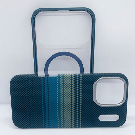 iPhone 17 Pro Max Case, Ultra-Thin, 2 in 1 Moonrise / Transparent Design, Premium Woven Protection