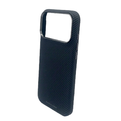 iPhone 17 Pro Max Case, Ultra-Thin, Black/Grey Will Design, Premium Woven Protection Puloka