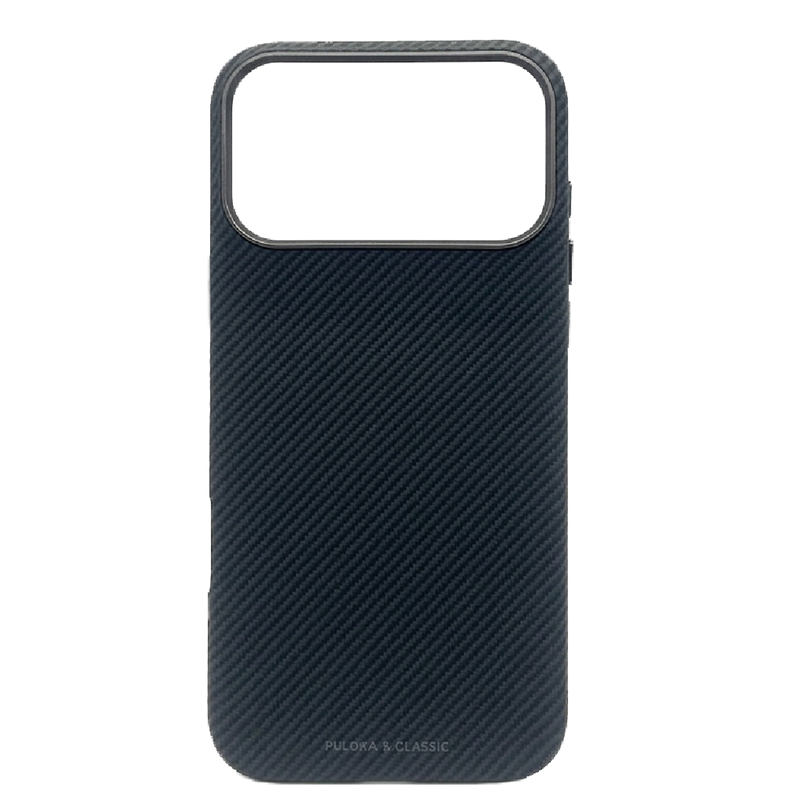 iPhone 17 Pro Max Case, Ultra-Thin, Black/Grey Will Design, Premium Woven Protection Puloka