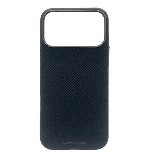 iPhone 17 Pro Max Case, Ultra-Thin, Black/Grey Will Design, Premium Woven Protection Puloka