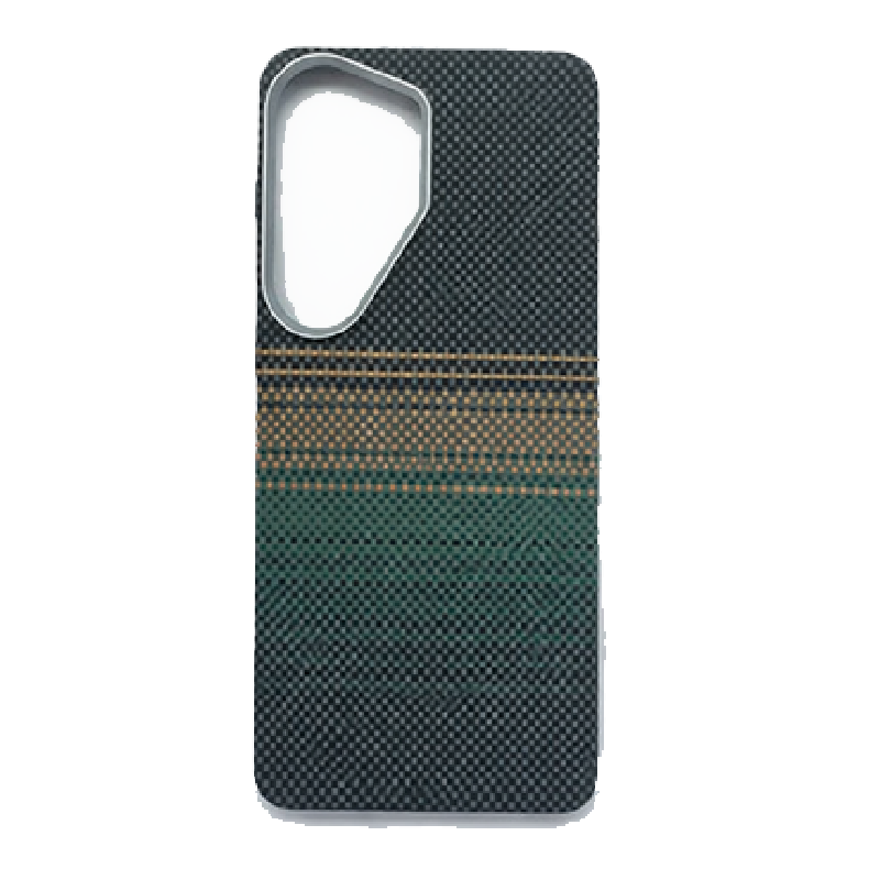 Samsung S26 Ultra Case, Ultra-Thin, Green Waves Design, Premium Woven Protection