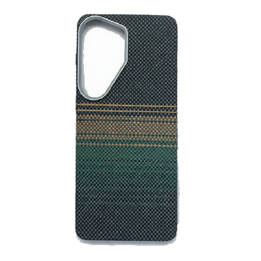 Samsung S26 Ultra Case, Ultra-Thin, Green Waves Design, Premium Woven Protection