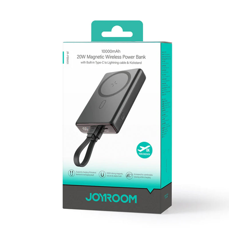 JOYROOM JR-PBM01 20W Power Bank 10000mAh with Built-in Cable&Kickstand