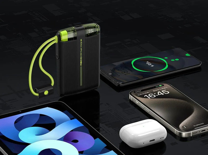 Recci RPB-P13 Power Bank 10000mAh with Built-in Cables