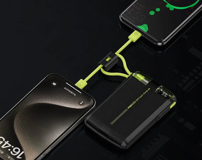 Recci RPB-P13 Power Bank 10000mAh with Built-in Cables